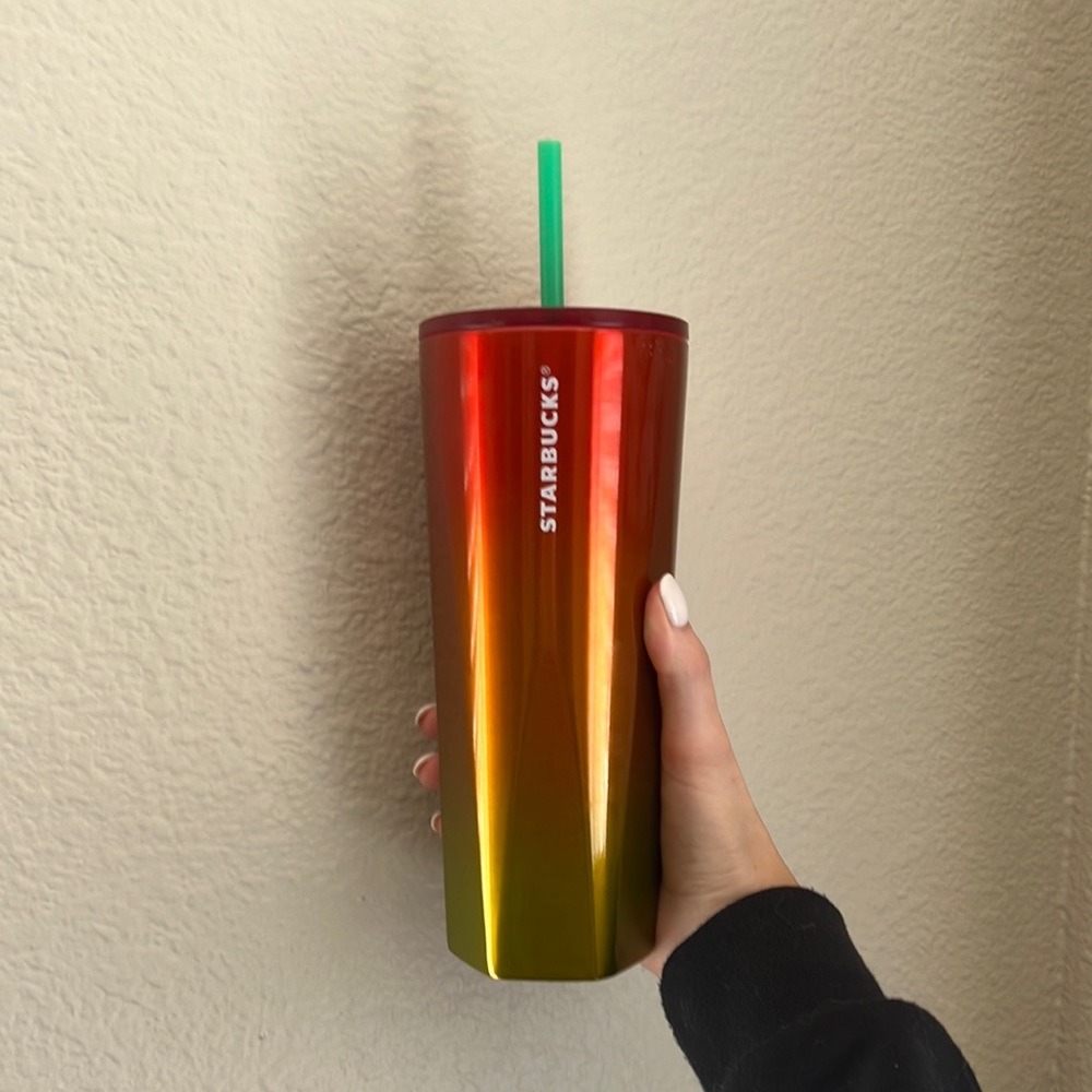 Starbucks 2022 Stainless Steel Red to Yellow Ombre Tumbler